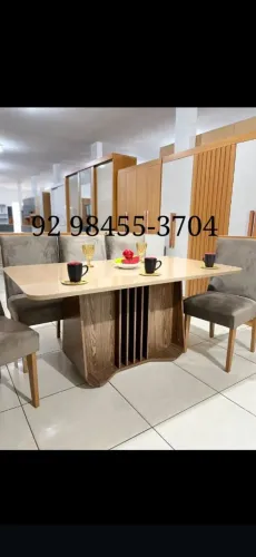 Mesa de jantar completa com 6 cadeiras
