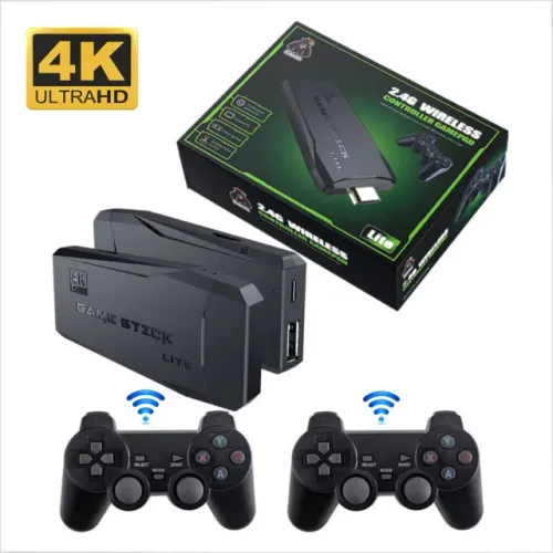 GAME STICK 4K +10 MIL JOGOS | 2 CONTROLES + FRETE GRÁTIS 
