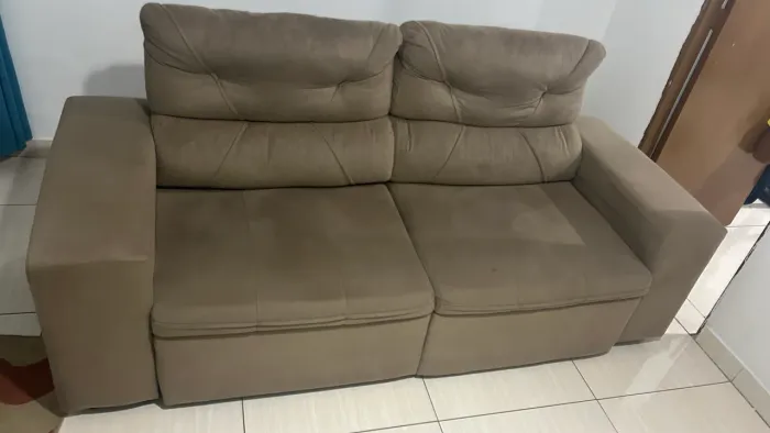 Sofá Retrátil Reclinável 3 Lugares Suede - Phormatta Evolution SMP