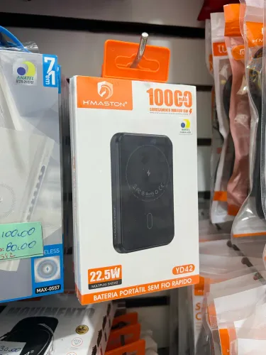 Carregador portátil Power Bank 10000mAh Indutivo 15w 