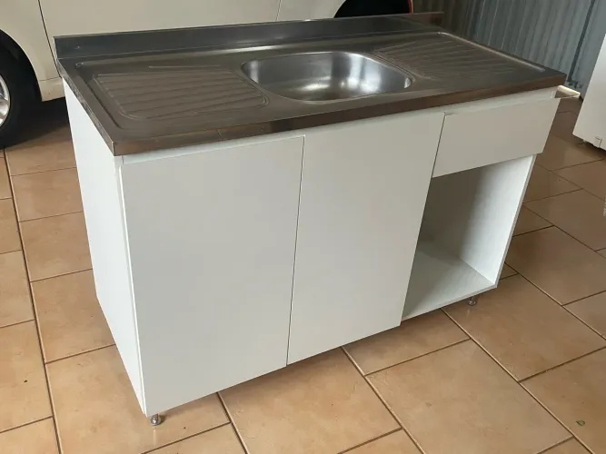 Pia em Mdf Top com Cuba Inox entrega