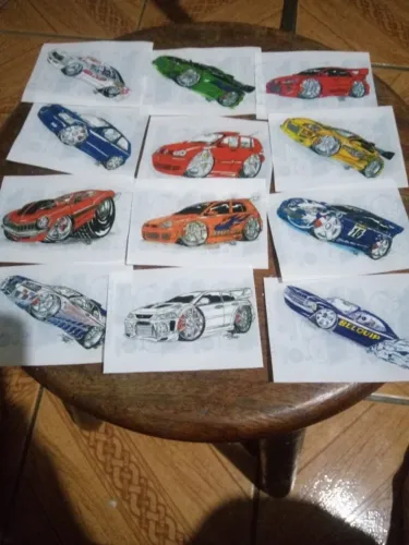 Lote de figurinhas hot car