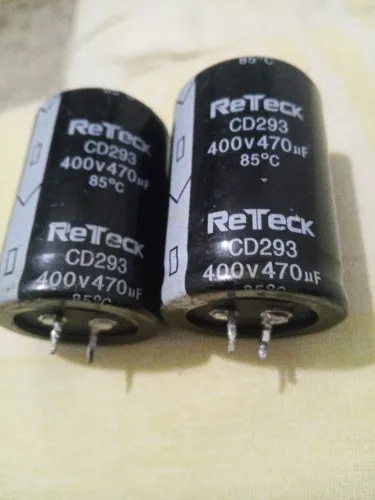 Capacitor eletrolítico 470mf×400 v de soldar,30$ os dois