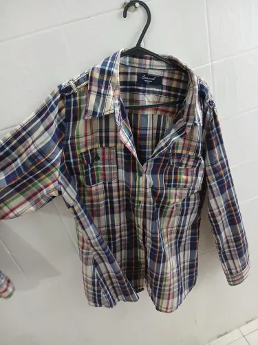 Camisas xadrez 100% algodão