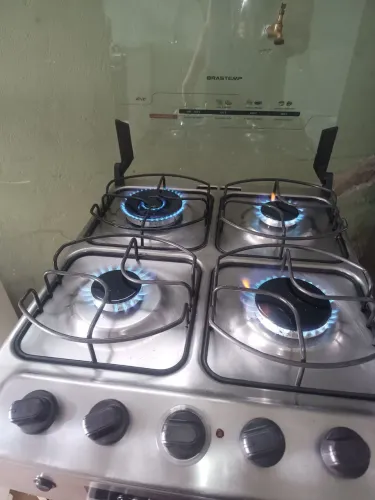 Fogão Brastemp clear de inox espelhado TD ok só usar entrega