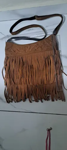 Bolsa de camurça de franginha