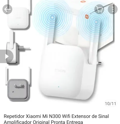 Repetidor Xiaomi Mi N300 Wifi Extensor de Sinal Original - ROTEADOR BRANCO NOVO