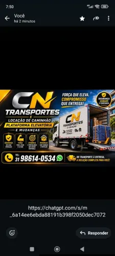 mudança locação transporte caminhão plataforma 