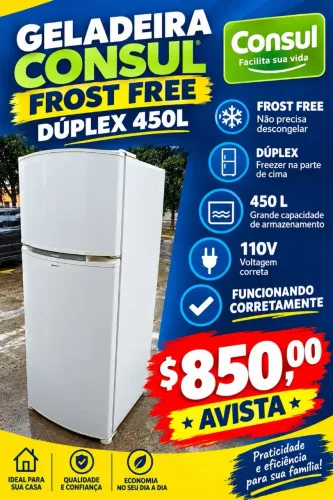 Geladeira cônsul frost free 450L