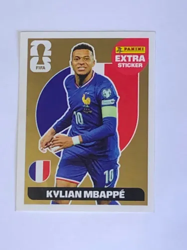 Figurinha extra Legend Kylian Mbappé ouro original Panini Copa do Mundo de 2026
