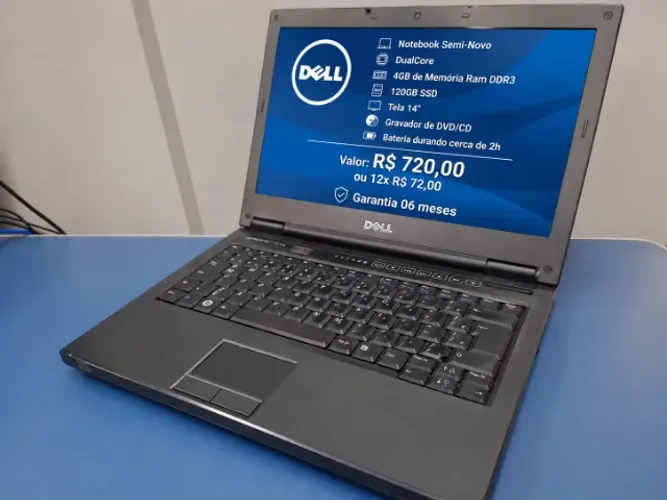 Notebook DELL - DualCore - SSD | 4GB Mem. | 6meses Garantia e Formatado