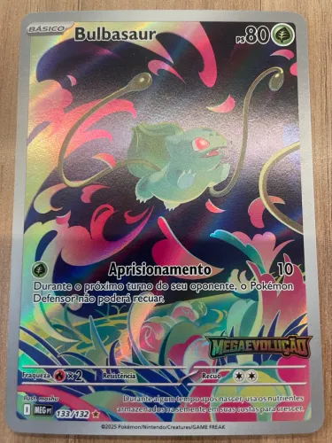 Carta Pokémon Bulbasaur 133/132 Ilustração Rara - Original (NM)