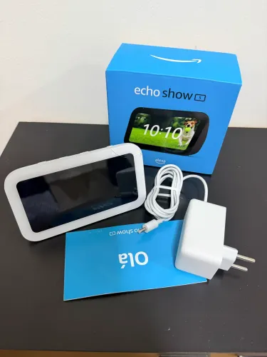 Echo Show 5 (Geração mais recente) Smart display com Alexa + | Cor Branca.