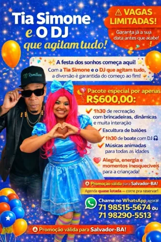 Animação Infantil e DJ