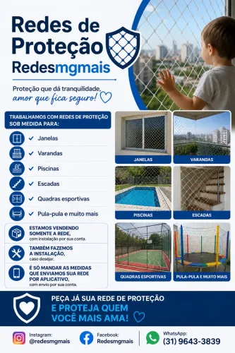 Redes de proteção em janelas