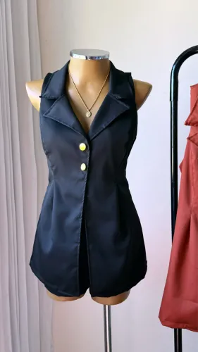Conjunto social blazer regata