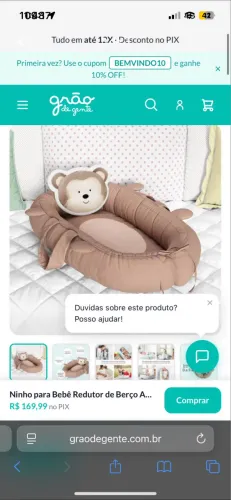 Vendo ninho redutor de berço