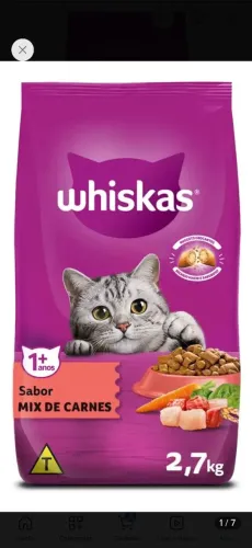 Ração Whiskas Para Gatos Adultos Sabor Mix De Carne 2,7kg