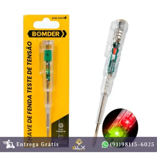 Chave de Fenda Teste de Tensão Bom-6403 Bomder *ENTREGA GRÁTIS*