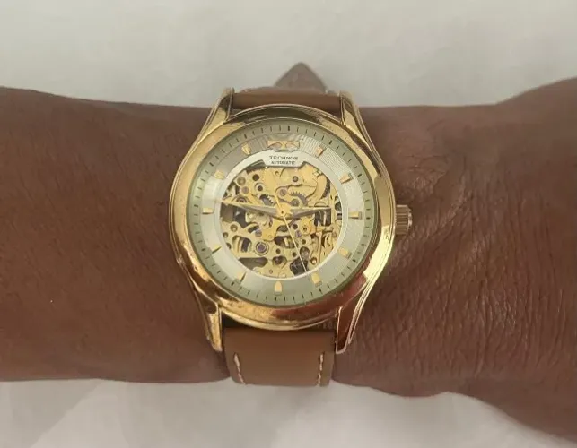 Relógio Technos Masculino Automatico Dourado