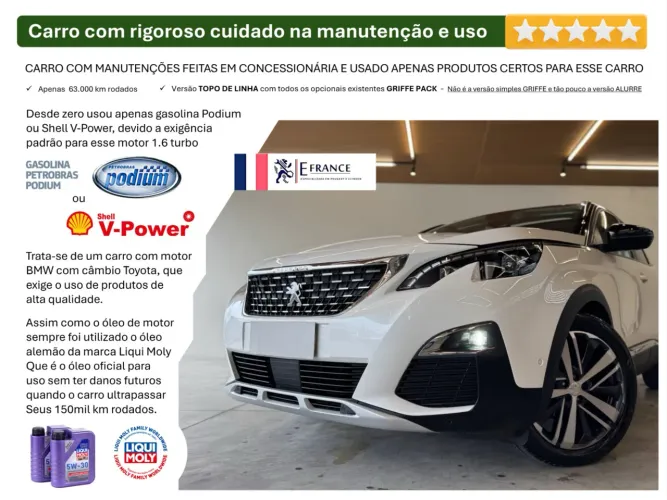 Peugeot 3008 Griffe Pack 1.6 Turbo 16V 5P Aut. 2020