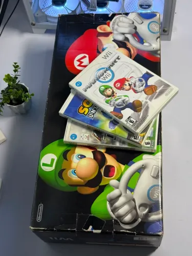 Nintendo wii - edição Mario kart + jogos