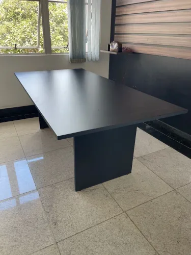 MESA DE REUNIAO PRETA 2.00x1.00 LOJA IKONOFFICE