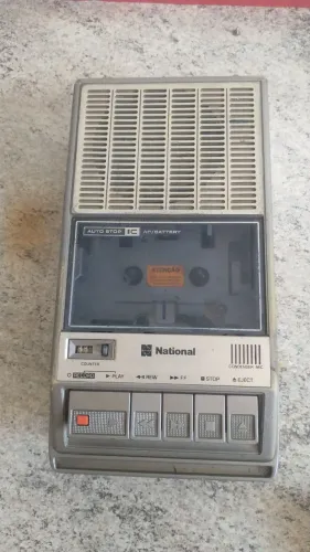Gravador K7 National RQ-2222MA Vintage - Com Capa De Couro Original
