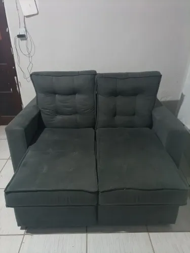 Sofá Cinza Retrátil 