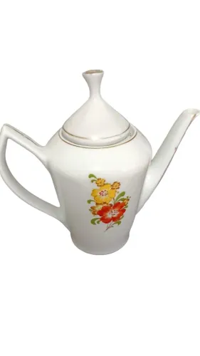 Bule Antigo em Porcelana Decorada - Vintage