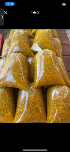 Maracujá polpa 100% polpa da fruta 1kg