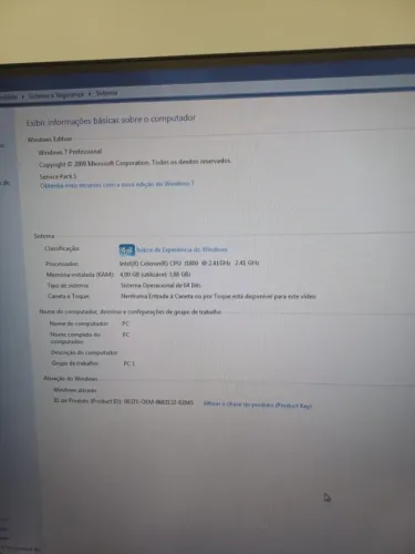 Computador ideal para uso no dia a dia, estudar e fazer planilhas, não acompanha monitor