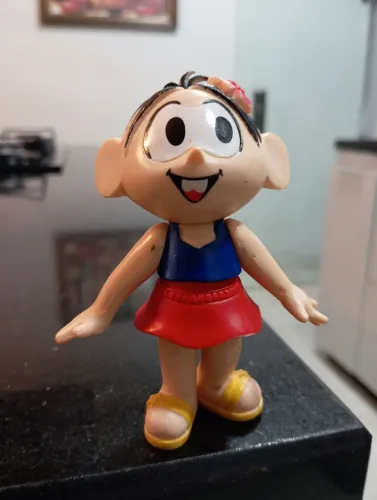 Belissimos e antigos mini bonecos da turma da Mônica, articulados, plástico duro .
