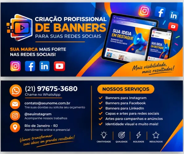 Banner para Redes Sociais e Plataformas  Digitais 