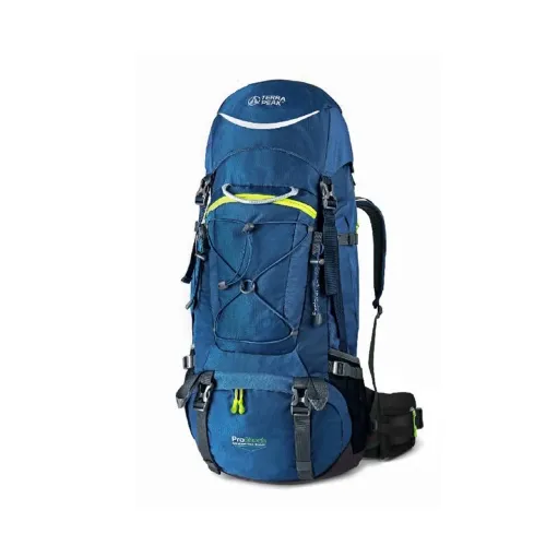 Nova Mochila Trilha Viagem 85L c/ Capa de Chuva Terra Peak Azul