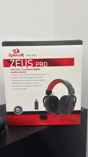 Headset Gamer Redragon Zeus Pro H510-PRO Wireless 7.1 | Novo Lacrado