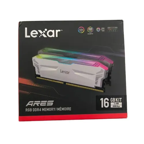 Memória Ram Lexar Ares Rgb 16gb (2x8gb) Ddr4 4000mhz Branca (Usado)