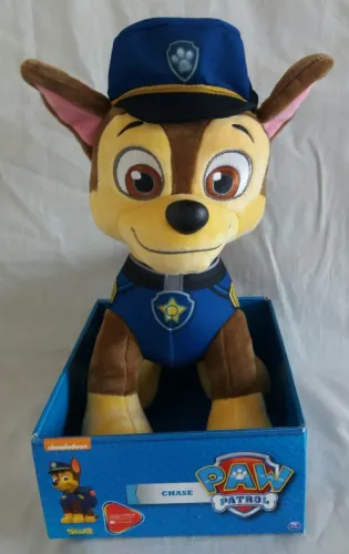 Chase Cachorrinho Filhote Policial Patrulha Canina Paw Patrol Pelúcia Sunny 30 Cm