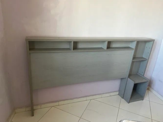 Cabeceira / modulado cinza 2,05 largura, 1,10 de altura