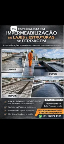 Ferragens e impermeabilização no preço