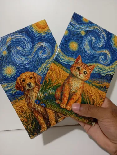 Plaquinha decorativa cachorro e gato