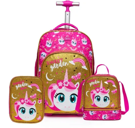 Kit mochila de carrinho + lancheira
