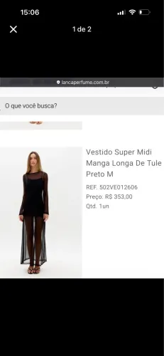 Vestido novo marca lança perfume