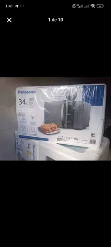 Microondas 34L espelhado inox 110v lacrado. Novo