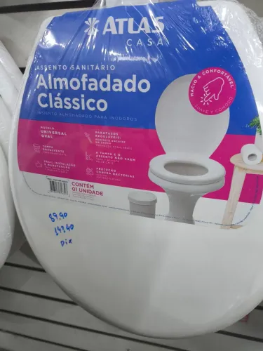 Assento Sanitário Almofadado Oval