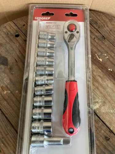 Jogo Soquete Sext.12pc Enc.1/2 10a19mm Gedore Red