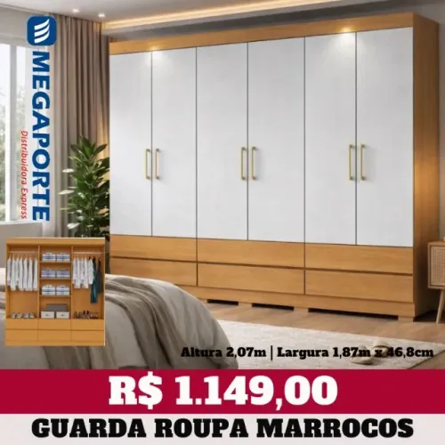 Guarda Roupa Casal 6 Portas 6 Gavetas (Novo) Entrega Grátis!