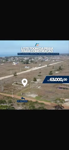 Terreno 700 mtrs praia