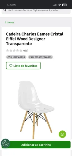 Cadeira transparente