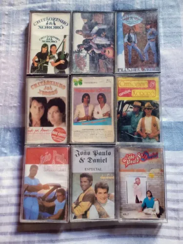 8 fitas k7 antigas João Paulo e Chitãozinho 